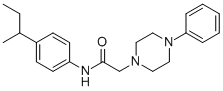 N-[4-(SEC-BUTYL)PHENYL]-2-(4-PHENYLPIPERAZINO)ACETAMIDE 结构式