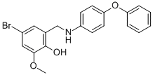 4-BROMO-2-METHOXY-6-[(4-PHENOXYANILINO)METHYL]BENZENOL Struktur