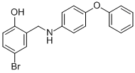 4-BROMO-2-[(4-PHENOXYANILINO)METHYL]BENZENOL 结构式