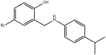 4-BROMO-2-[(4-ISOPROPYLANILINO)METHYL]BENZENOL Structure