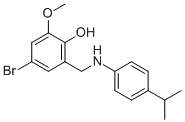 4-BROMO-2-[(4-ISOPROPYLANILINO)METHYL]-6-METHOXYBENZENOL 结构式
