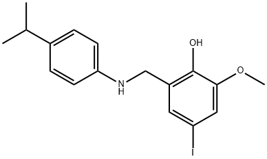 4-IODO-2-[(4-ISOPROPYLANILINO)메틸]-6-메톡시벤젠올