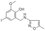 4-IODO-2-METHOXY-6-([(5-METHYL-3-ISOXAZOLYL)AMINO]METHYL)BENZENOL 化学構造式