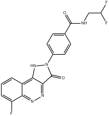 N-(2,2-difluoroethyl)-4-(6-fluoro-3-oxo-1H-pyrazolo[4,3-c]cinnolin-2(3H)-yl)benzaMide Struktur