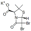 potassium (2S-cis)-6,6-dibromo-3,3-dimethyl-7-oxo-4-thia-1-azabicyclo[3.2.0]heptane-2-carboxylate,76350-50-0,结构式