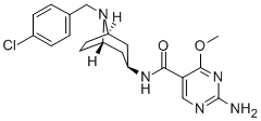 2-Amino-N-(8-(p-chlorobenzyl)-3-beta-nortropanyl)-4-methoxy-5-pyrimidi necarboxamide,76351-84-3,结构式
