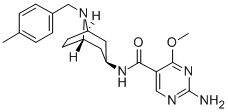 2-Amino-4-methoxy-N-(8-(p-methylbenzyl)-3-beta-nortropanyl)-5-pyrimidi necarboxamide 结构式