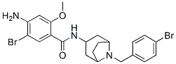 4-amino-5-bromo-N-[8-[(4-bromophenyl)methyl]-8-azabicyclo[3.2.1]oct-3- yl]-2-methoxy-benzamide 化学構造式