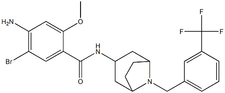 4-amino-5-bromo-2-methoxy-N-[8-[[3-(trifluoromethyl)phenyl]methyl]-8-a zabicyclo[3.2.1]oct-3-yl]benzamide Structure