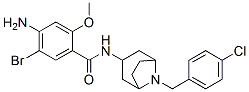 4-amino-5-bromo-N-[8-[(4-chlorophenyl)methyl]-8-azabicyclo[3.2.1]oct-3 -yl]-2-methoxy-benzamide 结构式