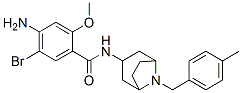 4-amino-5-bromo-2-methoxy-N-[8-[(4-methylphenyl)methyl]-8-azabicyclo[3 .2.1]oct-3-yl]benzamide Struktur