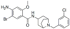 4-amino-5-bromo-N-[8-[(3-chlorophenyl)methyl]-8-azabicyclo[3.2.1]oct-3 -yl]-2-methoxy-benzamide 结构式