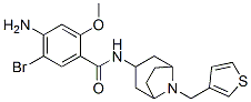 4-amino-5-bromo-2-methoxy-N-[8-(thiophen-3-ylmethyl)-8-azabicyclo[3.2. 1]oct-3-yl]benzamide 结构式