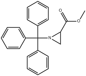 1-(三苯基甲基)-2-氮丙啶羧酸甲酯, 76357-18-1, 结构式