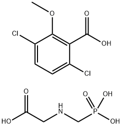 3,6-디클로로-2-메톡시-벤조산,2-(포스포노메틸아미노)아세트산