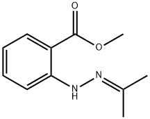 Benzoic acid, 2-[(1-methylethylidene)hydrazino]-, methyl ester (9CI) Struktur