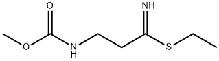 Propanimidothioic  acid,  3-[(methoxycarbonyl)amino]-,  ethyl  ester 结构式