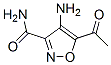 3-Isoxazolecarboxamide, 5-acetyl-4-amino- (9CI) Structure