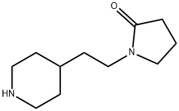 1-(2-ピペリジン-4-イルエチル)ピロリジン-2-オン 化学構造式