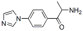 1-Propanone,  2-amino-1-[4-(1H-imidazol-1-yl)phenyl]-,763913-25-3,结构式