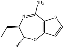 Thieno[2,3-f]-1,4-oxazepin-5-amine, 3-ethyl-2,3-dihydro-2-methyl-, (2R,3R)- (9CI) 结构式
