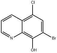 7-溴-5-氯-8-羟基喹啉,7640-33-7,结构式