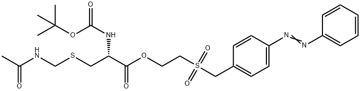 2-[[4-(phenylazo)benzyl]sulphonyl]ethyl S-(acetamidomethyl)-N-(tert-butoxycarbonyl)-L-cysteinate  Structure