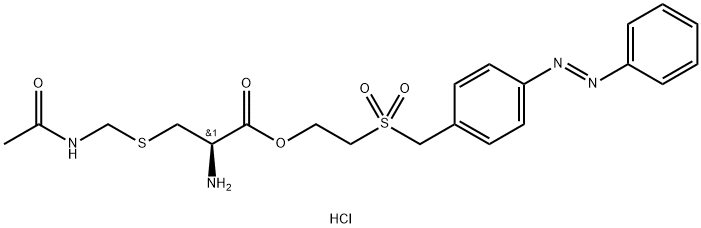 2-[[4-(phenylazo)benzyl]sulphonyl]ethyl S-(acetamidomethyl)-L-cysteinate monohydrochloride Structure