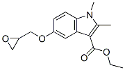 1,2-Dimethyl-5-oxiranylmethoxy-1H-indole-3-carboxylic acid ethyl ester 结构式