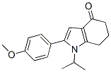1,5,6,7-テトラヒドロ-1-イソプロピル-2-(p-メトキシフェニル)-4H-インドール-4-オン 化学構造式