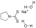 1-Pyrrolidinecarbodithioic acid, sodium salt, dihydrate Struktur