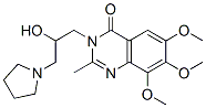 4(3H)-Quinazolinone,  3-[2-hydroxy-3-(1-pyrrolidinyl)propyl]-6,7,8-trimethoxy-2-methyl-,764585-86-6,结构式