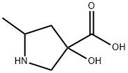 3-Pyrrolidinecarboxylic acid, 3-hydroxy-5-methyl- (9CI) Struktur