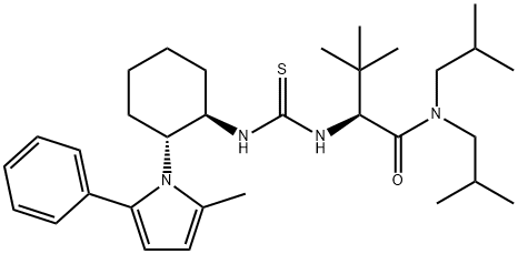(2S)-3,3-Dimethyl-2-[[[[(1R,2R)-2-(2-methyl-5-phenyl-1H-pyrrol-1-yl)cyclohexyl]amino]thioxomethyl]amino]-N,N-bis(2-methylpropyl)butanamide Structure