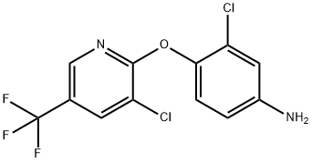 3-氯-4-((3-氯-5-(三氟甲基)吡啶-2-基)氧基)苯胺 结构式