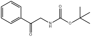 TERN-(2-オキソ-2-フェニルエチル)カルバミン酸T-ブチル 化学構造式