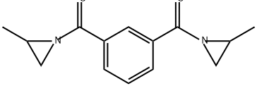 1,1'-(1,3-フェニレンビスカルボニル)ビス(2-メチルアジリジン) 化学構造式