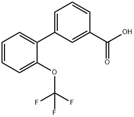 2'-(トリフルオロメトキシ)ビフェニル-3-カルボン酸 化学構造式
