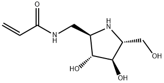 2-Propenamide, N-[[(2R,3R,4R,5R)-3,4-dihydroxy-5-(hydroxymethyl)-2-pyrrolidinyl]methyl]- (9CI) Structure