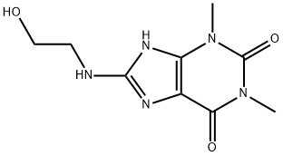 8-(2-Hydroxyethylamino)theophyline 结构式