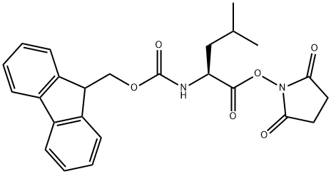 FMOC-L-亮氨酸N-羟基琥珀酰亚胺脂, 76542-83-1, 结构式