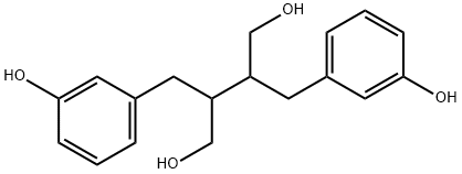 2,3-bis(3'-hydroxybenzyl)butane-1,4-diol Struktur