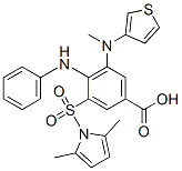 4-anilino-3-(2,5-dimethylpyrrol-1-yl)sulfonyl-5-(thiophen-3-ylmethylam ino)benzoic acid|