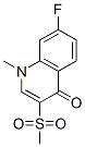 1-メチル-3-(メチルスルホニル)-7-フルオロ-1,4-ジヒドロキノリン-4-オン 化学構造式