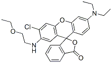 3'-chloro-6'-(diethylamino)-2'-[(2-ethoxyethyl)amino]spiro[isobenzofuran-1[3H],9'-[9H]xanthene]-3-one|