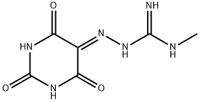 Hydrazinecarboximidamide, N-methyl-2-(tetrahydro-2,4,6-trioxo-5(2H)-pyrimidinylidene)- (9CI) 结构式