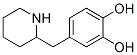 1,2-Benzenediol, 4-(2-piperidinylmethyl)- (9CI) Structure