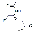 3-Pentenoic  acid,  4-(acetylamino)-5-mercapto- 化学構造式