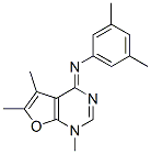 Benzenamine,  3,5-dimethyl-N-(1,5,6-trimethylfuro[2,3-d]pyrimidin-4(1H)-ylidene)- Struktur
