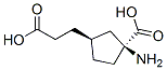 Cyclopentanepropanoic acid, 3-amino-3-carboxy-, trans- (9CI) Structure